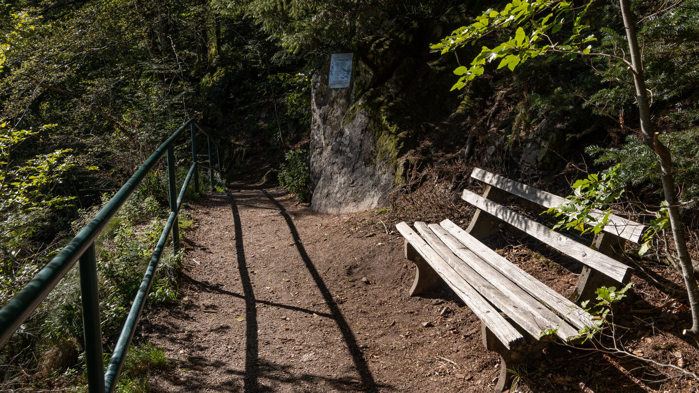 der Wanderweg beim Reitersprung der Wanderweg beim Reitersprung