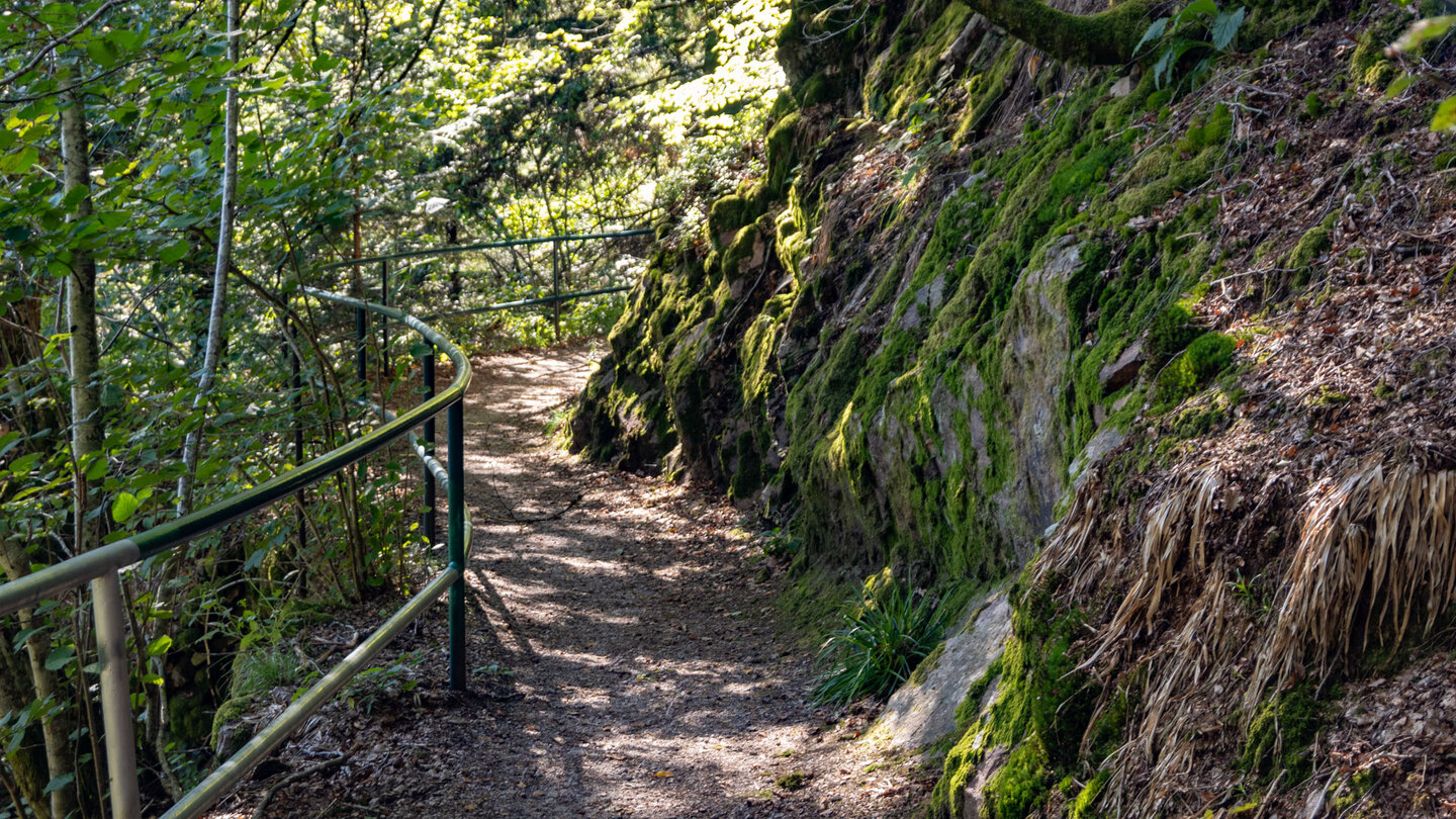 mit Geländern gesicherter Weg zum Aussichtspunkt Engelskanzel mit Geländern gesicherter Weg zum Aussichtspunkt Engelskanzel