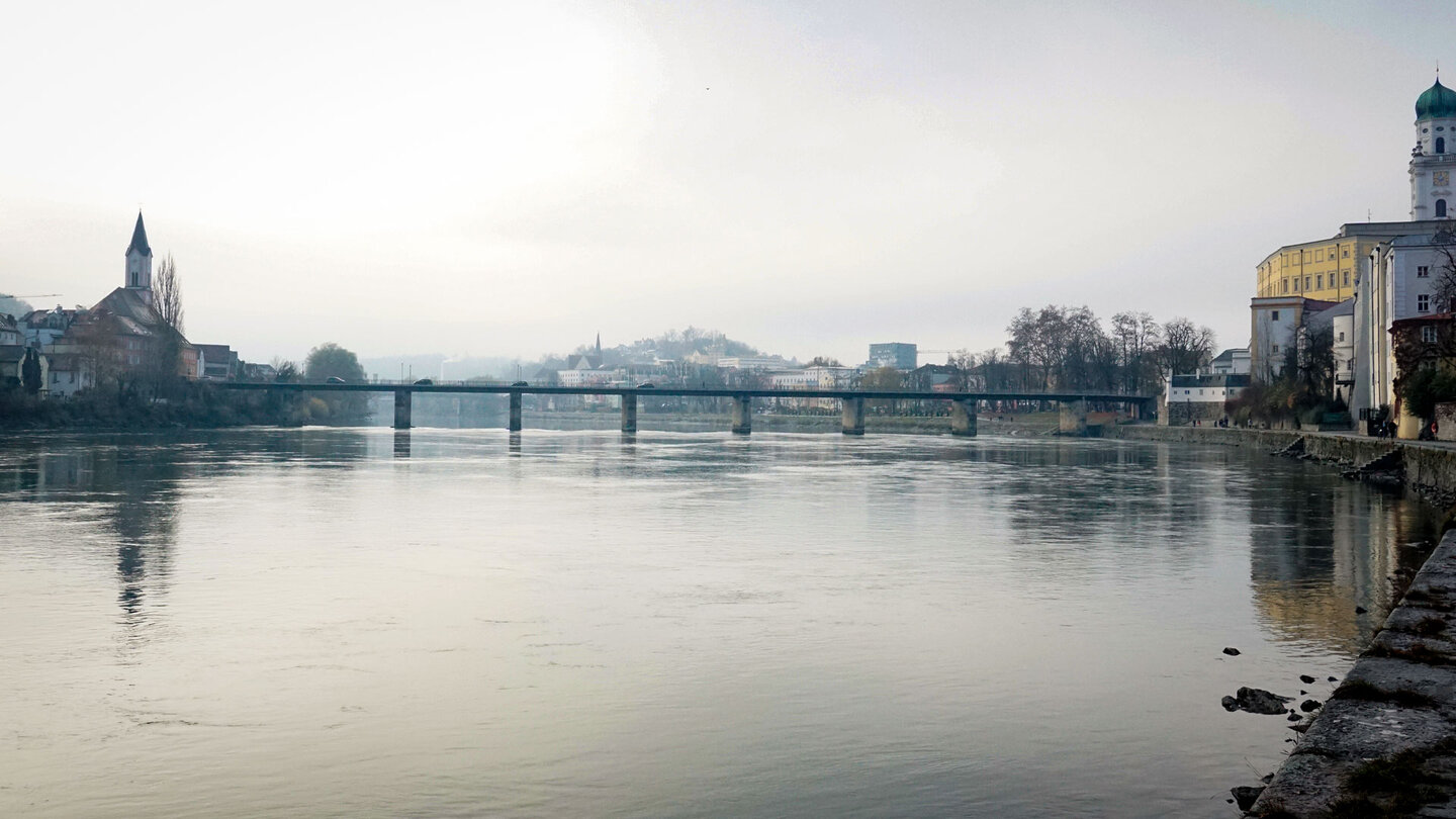 Blick zur Marienbrücke in Passau Blick zur Marienbrücke