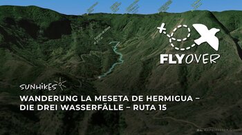Verstecktes Oasen-Treff: Ruta 15 durch den Barranco del Rejo im 3D-Flyover