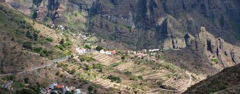 Blick vom Mirador Cruz de Hilda im Teno-Gebirge auf Masca