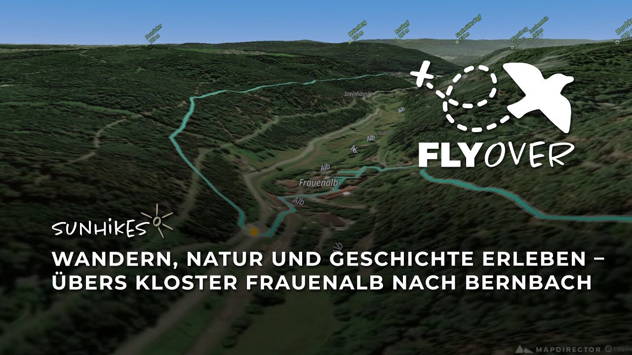 Wandern übers Kloster Frauenalb nach Bernbach – Flyover