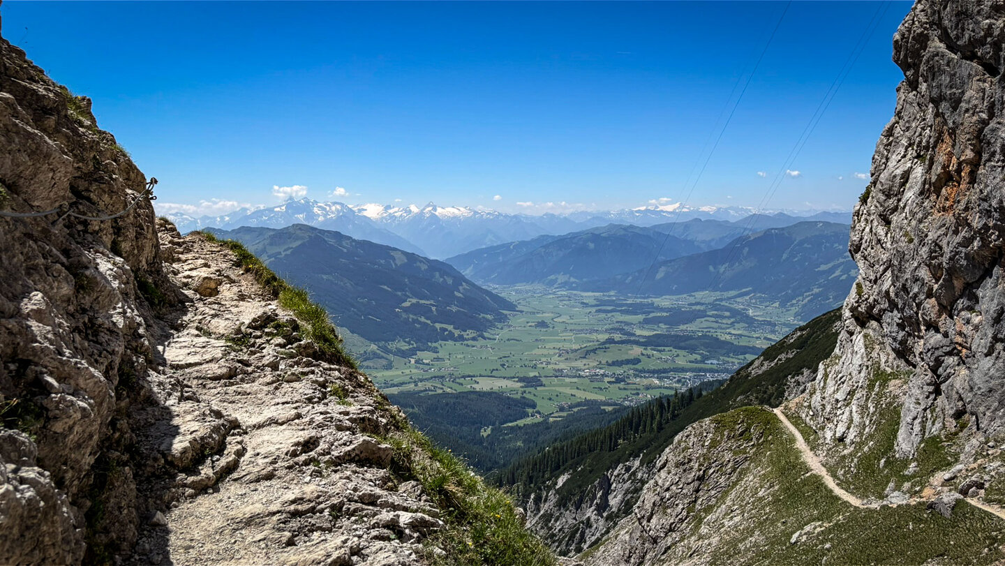 Drahtseilgesicherter Wanderweg in den Berchtesgadener Alpen