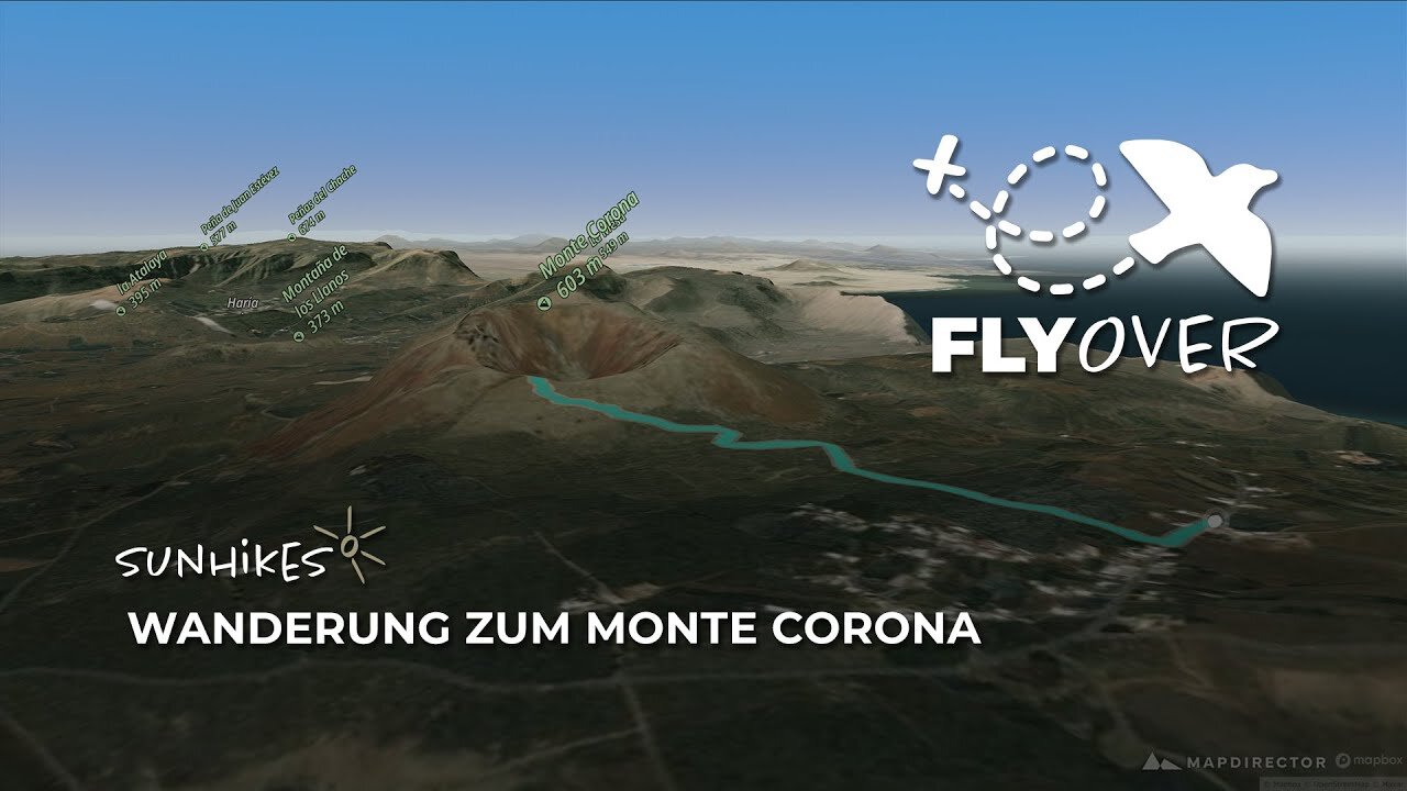 Wanderung zum Monte Corona bei Yé auf Lanzarote – Flyover