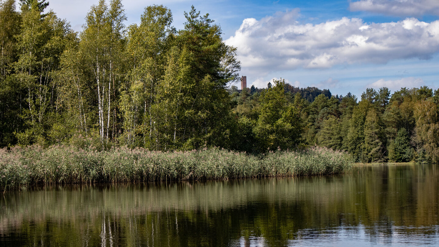 Blick über den Hanauer Weier zum Schloss Waldeck