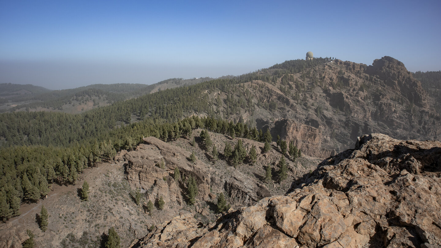 Blick vom Campanario zum Pico de las Nieves und zum Morro Agujereada