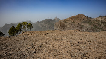 die Wanderroute entlang des Hochplateaus hinter dem Ventana del Nublo