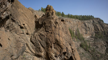 Felsformationen entlang der Wanderroute zum Cruz Grande