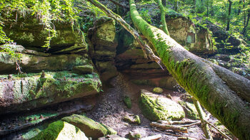 die wildromantische Schlucht der Hexenklamm