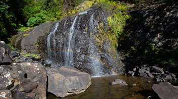 Becken am Mare Aux Joncs Wasserfall