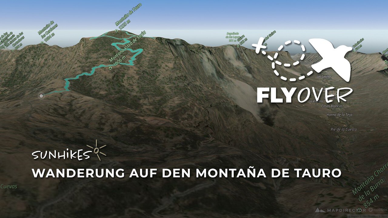 Zum prähistorischen Kultplatz: Der Montaña de Tauro im virtuellen 3D-Flyover