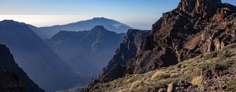 grandioser Ausblick auf den Pico Bejenado mit den Vulkanen der Cumbre Vieja