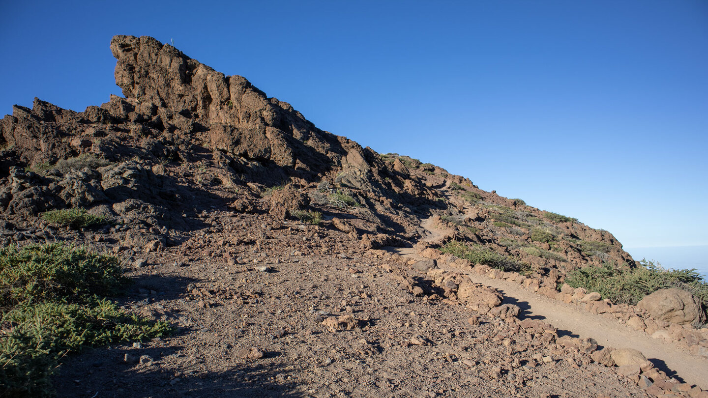 der gut ausgebaute Wanderweg GR-131 führt vom Roque de los Muchachos bis Puerto de Tazacorte