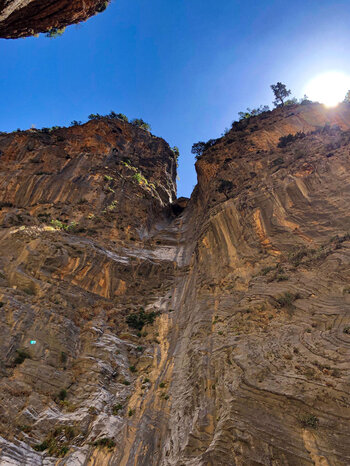 Steilwände in der Samaria-Schlucht