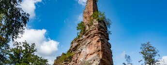 die Ruine der Burg Wasigenstein ist ein Highlight der Wanderung