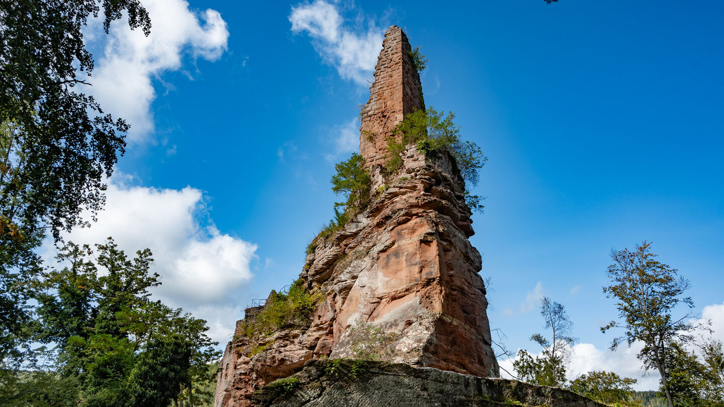 die Ruine der Burg Wasigenstein ist ein Highlight der Wanderung