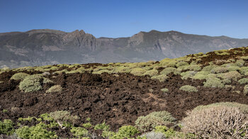 Blick auf den Vulkan von Arafo vom Malpaís de Güímar