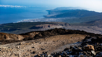 Blick vom Aussichtspunkt Mirador del la Fortaleza auf die Nordküste Teneriffas