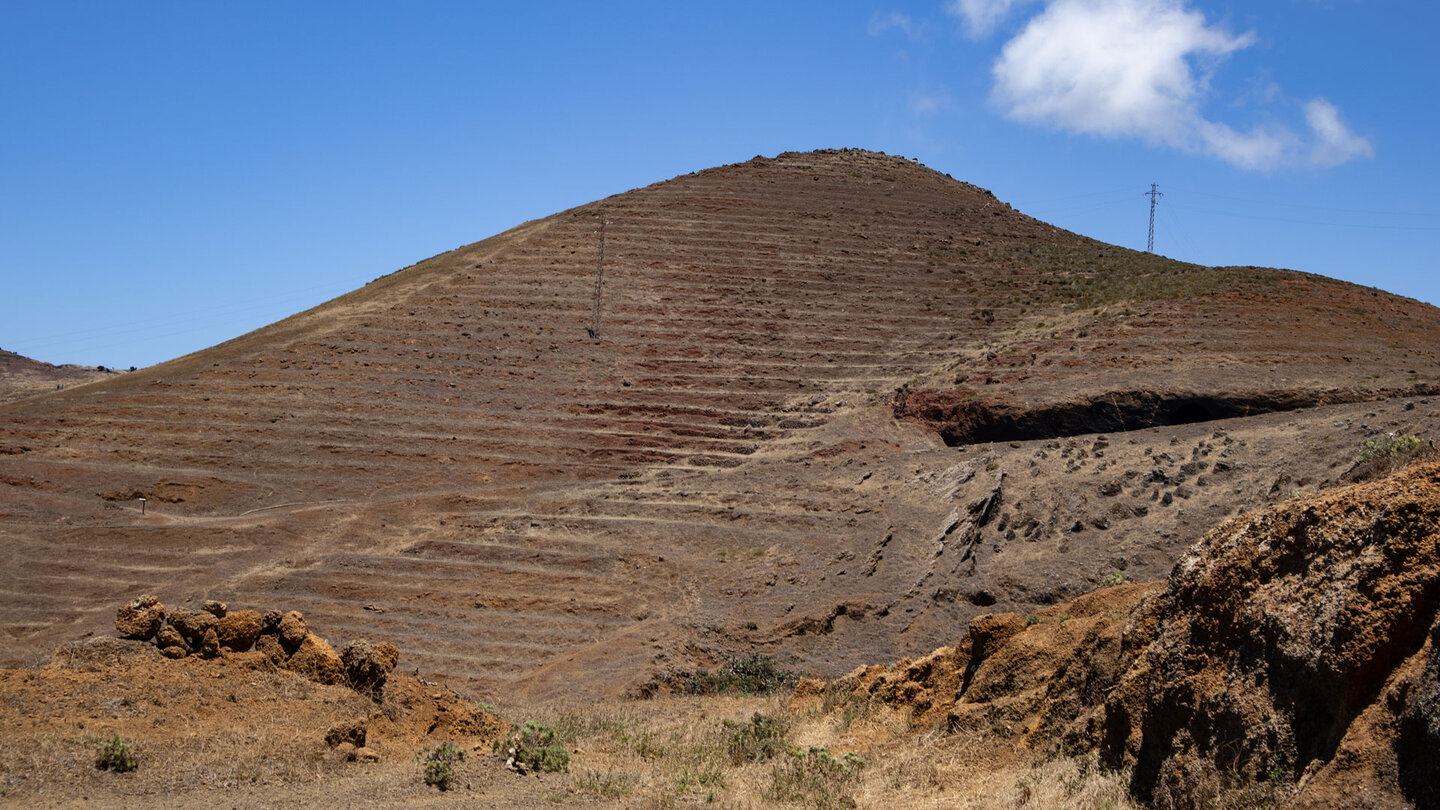 der terrassierte Berg Montaña del Vallado