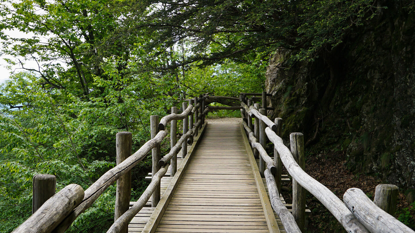 gesicherte Holzstege führen über schwierige Stellen am Wanderweg gesicherte Holzstege an schwierigen Stellen am Wanderweg