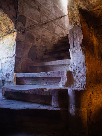 Treppenaufgang in der Burg Zavelstein