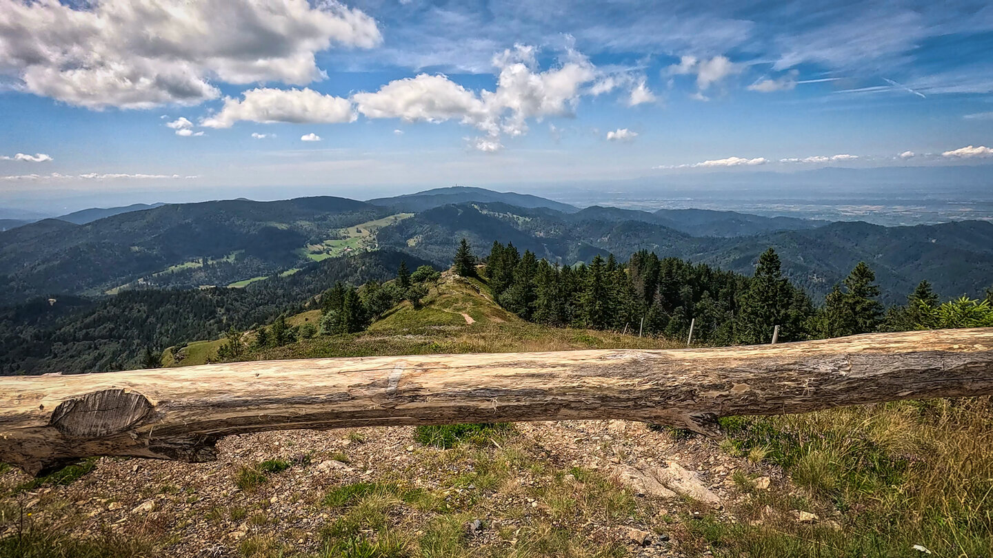 Ausblick in den Schwarzwald und Rheingraben vom Belchen