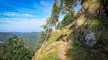 schmaler Felsenpfad auf den Belchen im Schwarzwald