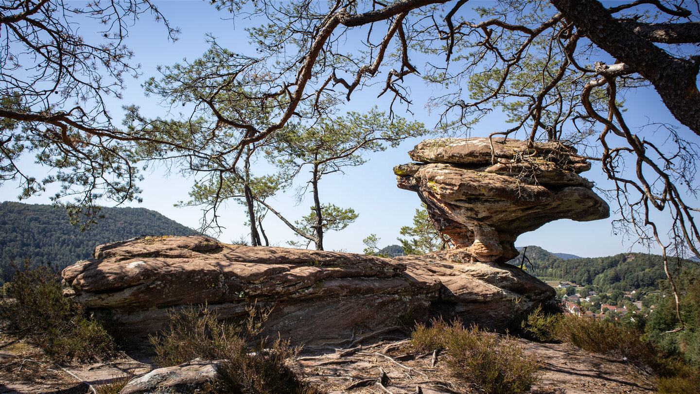 Buntsandsteintürmchen am Bänderfels auf dem Hahnberg