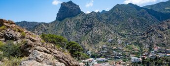 Ausblick auf Vallehermoso und den Roque Cano