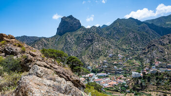 Ausblick auf Vallehermoso und den Roque Cano