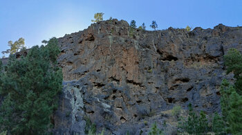 Viso aus der Schlucht Barranco de Pino Gordo