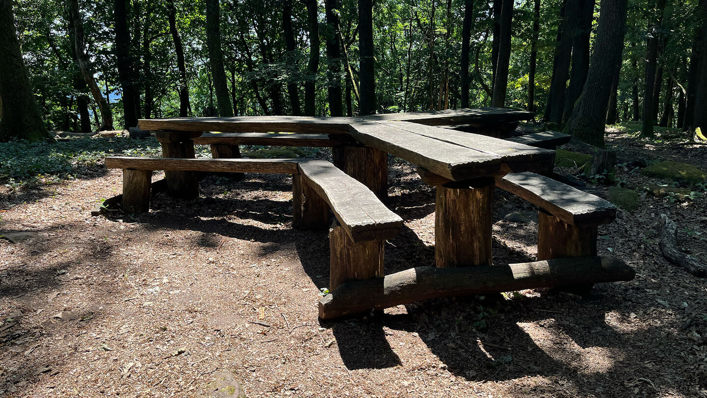 Plätzl am Dreiländereck am Dimbacher Buntsandstein Höhenweg Plätzl am Dreiländereck am Dimbacher Buntsandstein Höhenweg