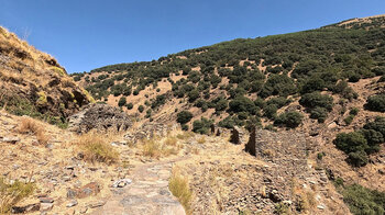 Ruinen der Minas de la Estrella in der Sierra Nevada