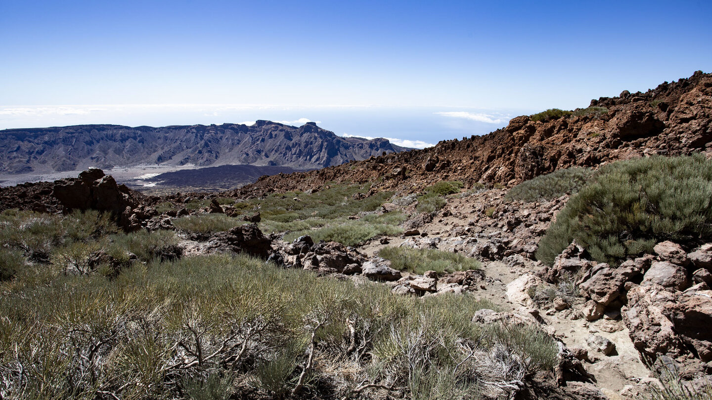 Abwanderung in die Caldera über den Sendero 23 im Teide Nationalpark