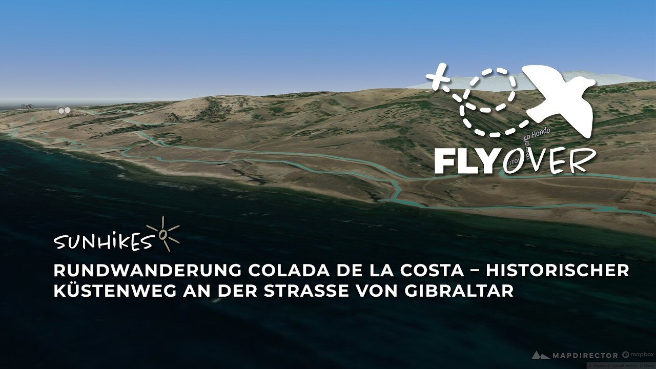 Faszination Colada de la Costa: 3D-Flyover der Rundroute bei Tarifa