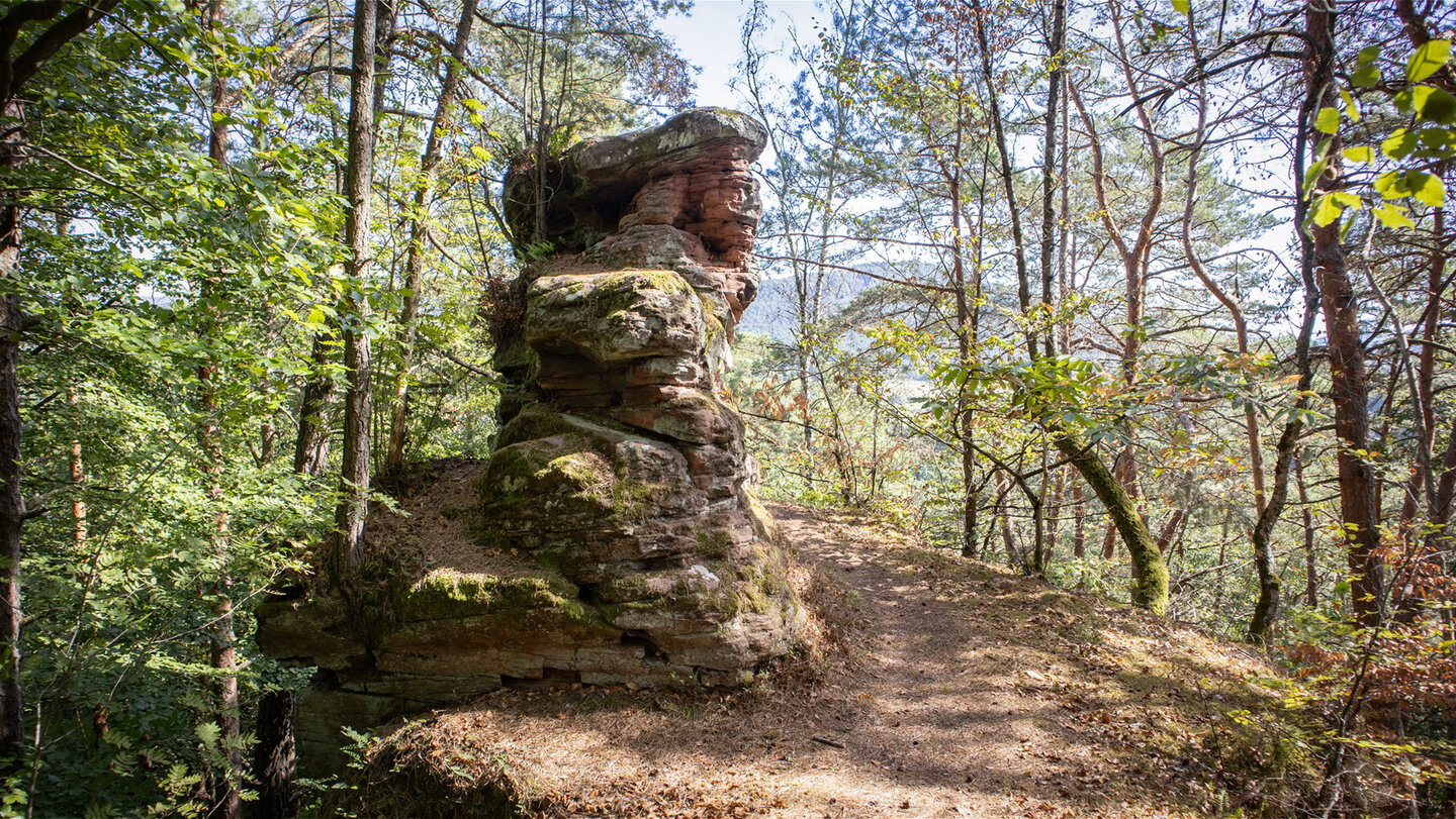 Frei stehender Felspfeiler am Wachtfelsen