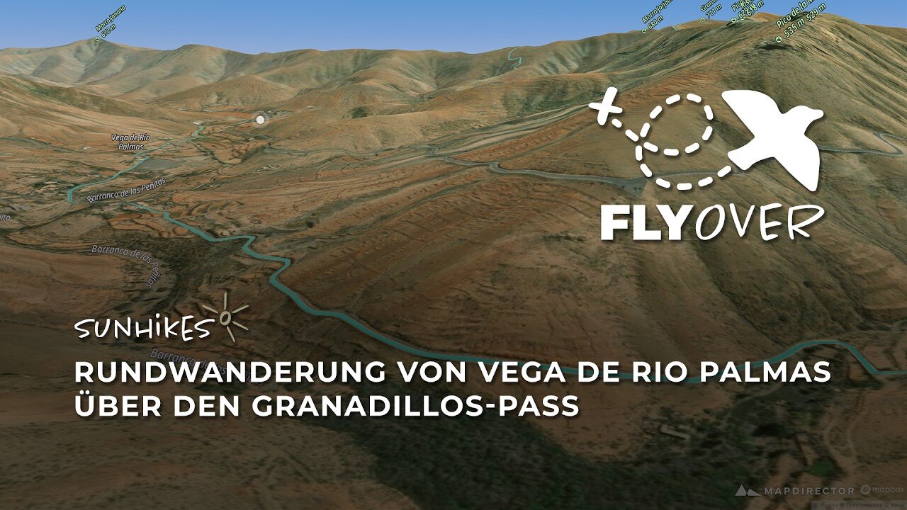 Fuerteventuras schönste Gipfelkämme: Die Vega de Río Palmas Runde im Flyover Video