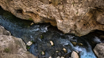 schmale Stelle in der Schlucht des Río Castril in der Sierra Castril