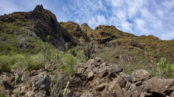 Beginn des Camino del Risco am Westhang der Schlucht