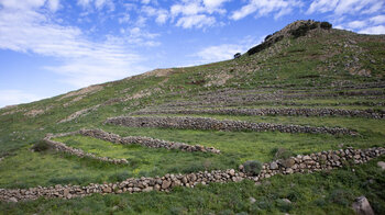 terrassierte Felder oberhalb der Palos-Schlucht