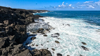 Brandung an Lanzarotes Atlantikküste