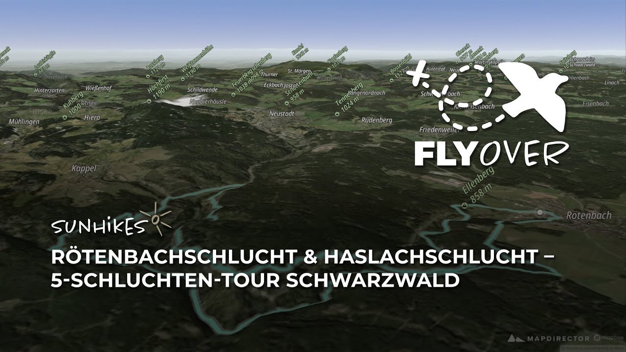 5-Schluchten-Tour bei Rötenbach im Schwarzwald – Flyover