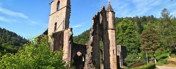 Startpunkt der Wanderung bei Klosterruine Allerheiligen