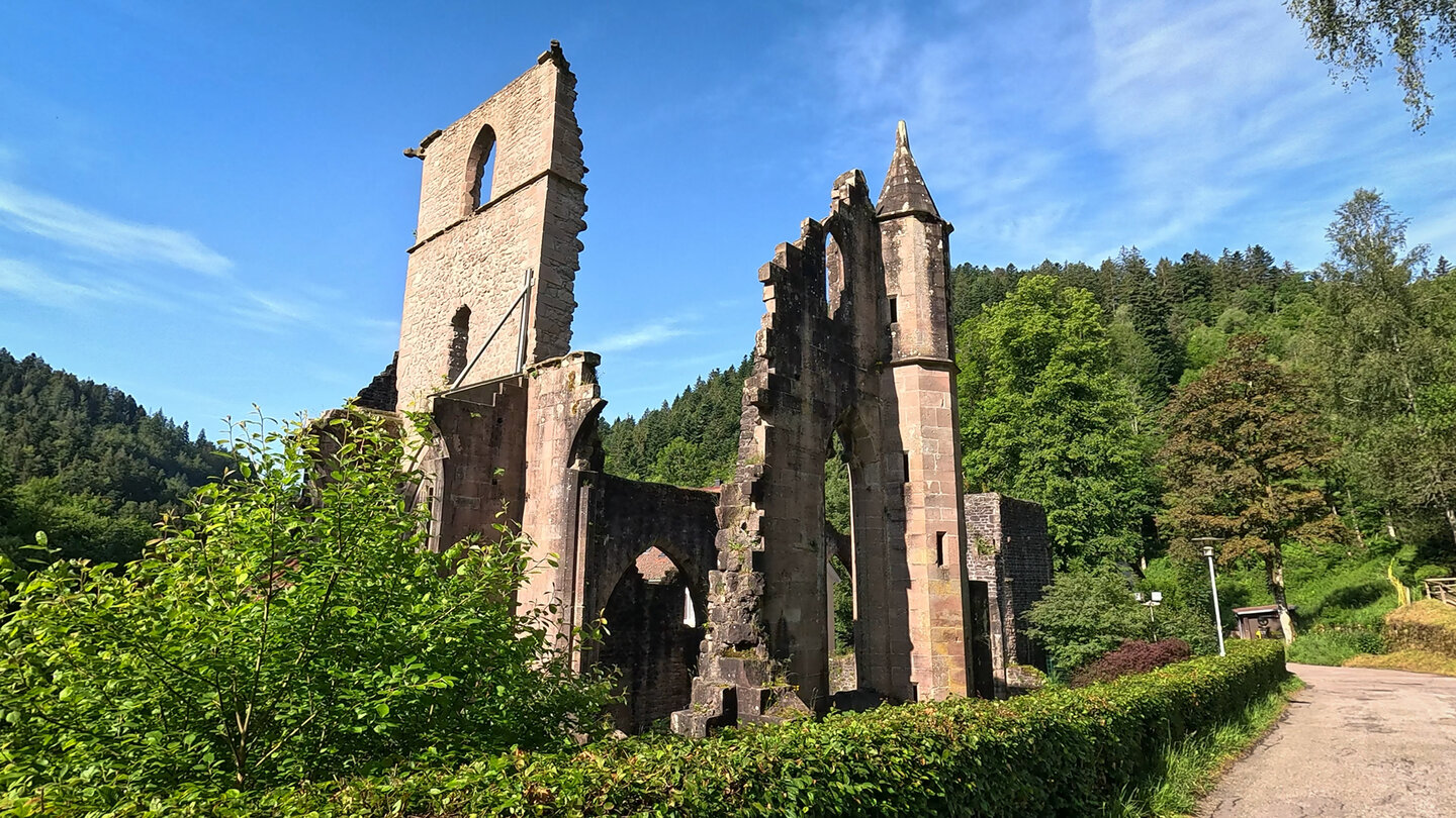 Startpunkt der Wanderung bei Klosterruine Allerheiligen