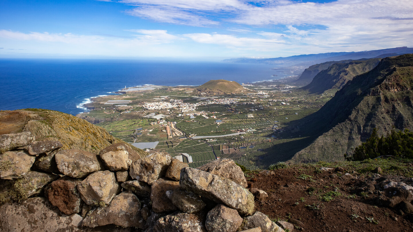 Aussicht über die Küste bei Buenavista bis zum Anaga