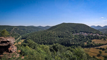 Ausblick vom Felsen Runder Hut