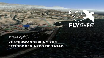 Imposante Tuffsteinklippen und Vulkangeschichte: Der Arco de Tajao im 3D-Flyover
