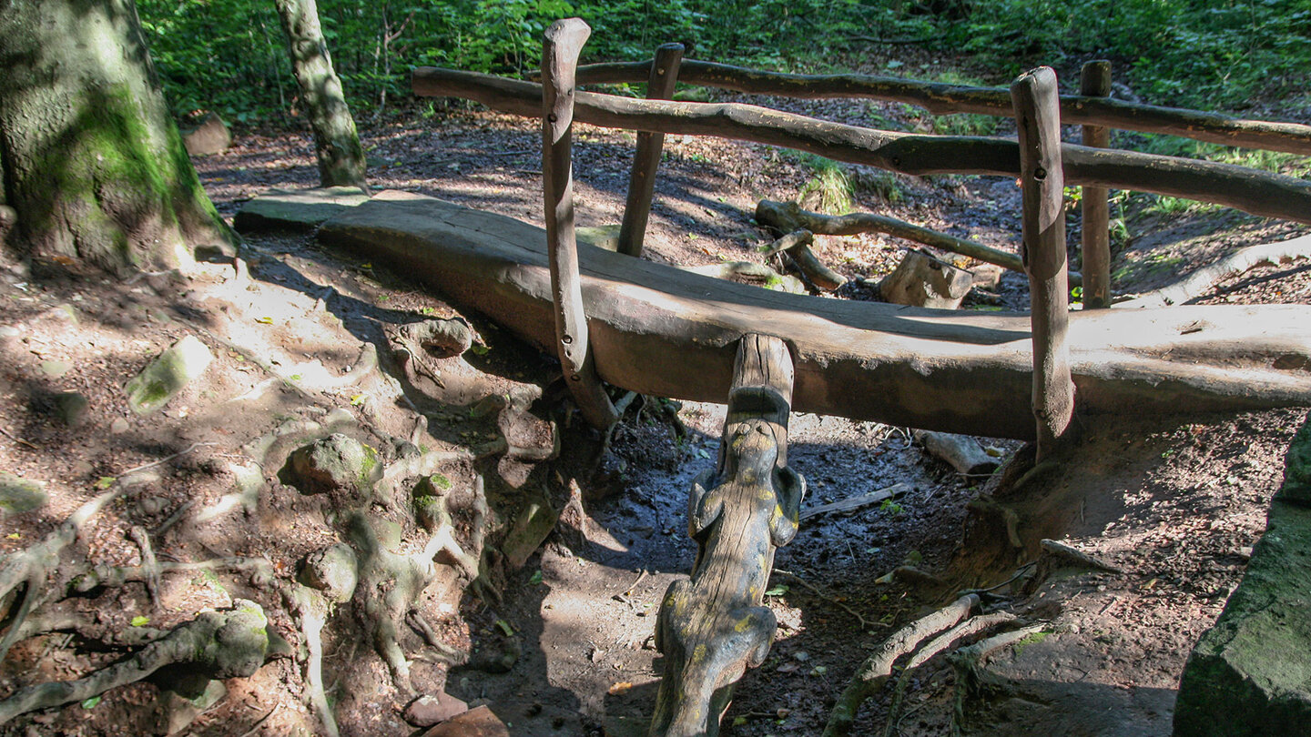 Krokodilbrücke auf dem Walderlebnispfad am Königstuhl Krokodilbrücke auf dem Walderlebnispfad am Königstuhl in Heidelberg