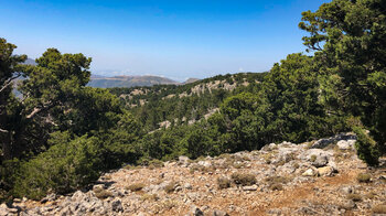 Route zur Agia Irini Schlucht über den Europäischen Fernwanderweg E4