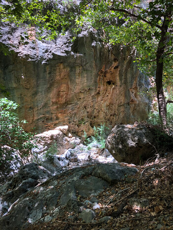 erodierte Felswand in der Agia Irini Schlucht